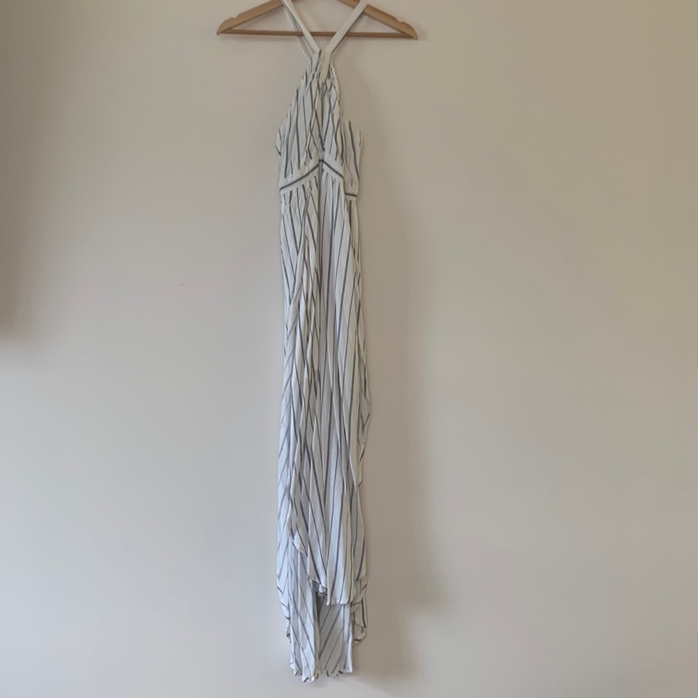 Lush blue and white maxi dress